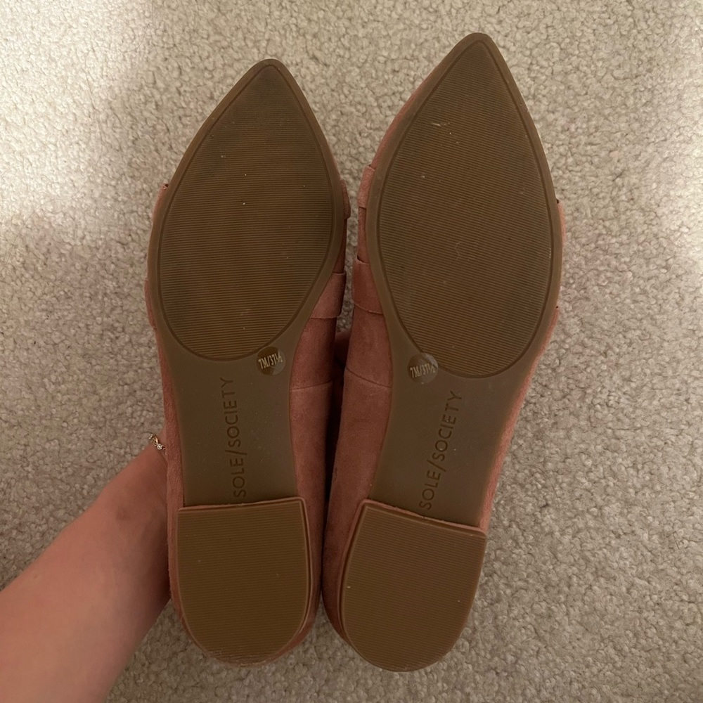Rhinestone Mauve Flats - Picture 3 of 11